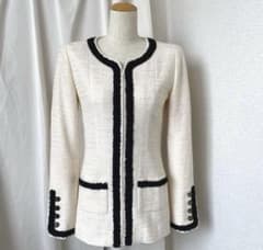 CHANEL ノーカラージャケット 36のサムネイル