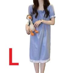 92③파랑 나이트웨어·룸웨어·네그리제 · 잠옷 · L