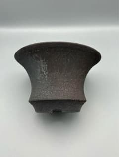 かみ山陶器　黒鉄釉　中深ソリM 鉢　パキポ　ユーフォルビア　サボテンのサムネイル