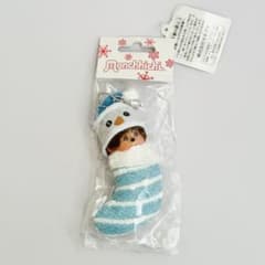 EU限定】モンチッチ クリスマス スノーマンぬいぐるみ キーチェーン