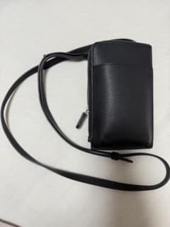 レザー スマホショルダーバッグ 黒のサムネイル