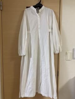 ECRIRE ロングシャツワンピース ホワイト