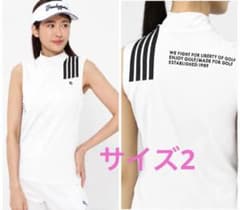 ⭐️美品⭐️パーリーゲイツ ノースリーブ モックネックシャツ 白