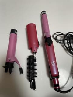 V5 ヘアアイロン 3アタッチメント付き ピンクのサムネイル