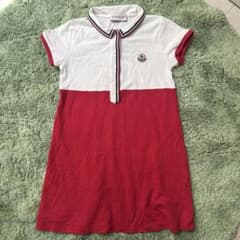 ⭐︎美品⭐︎MONCLER ポロワンピース 赤/白 半袖 6A - メルカリ
