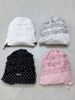 sinoon Ruffle String ナップサック ドット