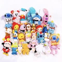 ディズニー ぬいぐるみキーホルダー ストラップ マスコット 30点セット