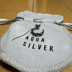 アクアシルバー シルバー フープピアス 片耳用のサムネイル