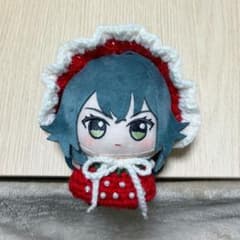 ぬい服 ヘッドドレス いちご 赤 10cm ちびぐるみ ぬいぐるみ服 編み物