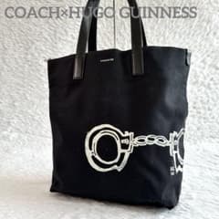 COACH × ヒューゴ・ギネス コラボトートバッグ レザー&キャンバス 限定品✨コーチ×ヒューゴギネス キャンバス レザー リバーシブルトート