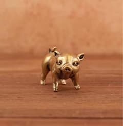 子豚 豚 ブタ 銅像 真鍮 置物 茶道具 - メルカリ