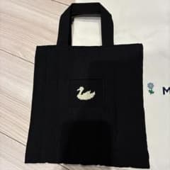 新品　Mojocamar スワン刺繍 トートバッグ 黒　レッスンバッグ 新品 Mojocamar スワン刺繍 トートバッグ 黒 レッスンバッグ - メルカリ