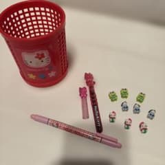 サンリオ　ハローキティ　ペン立て　文具　セット　レトロのサムネイル
