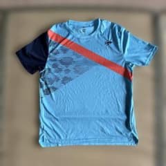 ダンロップ Tシャツ M 青 斜めストライプのサムネイル
