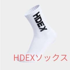 HDEX エイチデックス　ロゴソックス　ホワイト1足