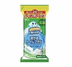 スクラビングバブル シャット 流せるトイレブラシ 付替 24個入のサムネイル