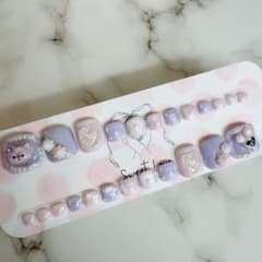 フットネイルチップ 全12サイズセット(M)＊現品 No,161 - メルカリ