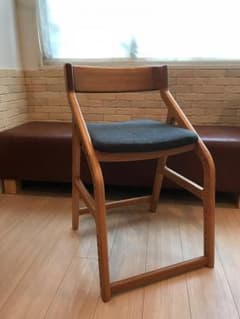 Ash wood Funiture タモ無垢材 子供学習椅子 足かけ材なしのサムネイル