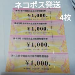 ビックカメラ株主優待券　4枚のサムネイル