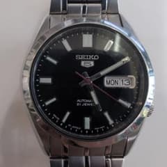 SEIKO 5 自動巻き時計 本体 ブラック文字 7S26-03B0 - メルカリ