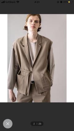 最終値下げ＜monkey time＞ PE TRO LAPEL VESTのサムネイル