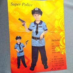 ハロウィン キッズ用 警察官 スーパーポリス 仮装4点セット Lサイズ 男の子