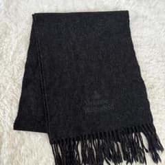 ✨極美品✨ ヴィヴィアンウエストウッド　マフラー　チャコール　ウール