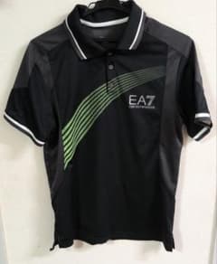 【美品】EA7 エンポリオアルマーニ 半袖ポロシャツ ブラック Sサイズのサムネイル