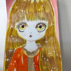 手描きイラスト1点物　硬質カードA6付 369のサムネイル