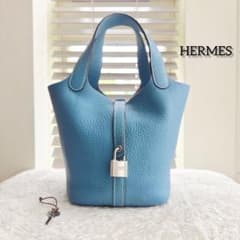 ⭐HERMES⭐ エルメス ピコタンロック PM 18 □M刻印 ブルージーン ⭐HERMES⭐ エルメス ピコタンロック PM 18 □M刻印 ブルージーン
