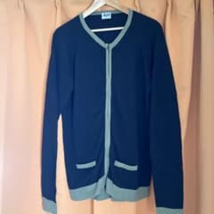 ABAHOUSE ネイビー オリーブ カーディガンのサムネイル