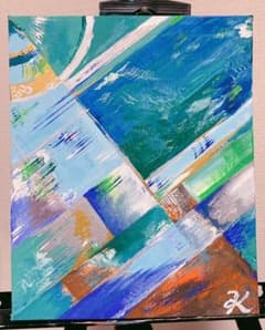 ★ 凪 絵画 アクリル画 抽象画 F3のサムネイル