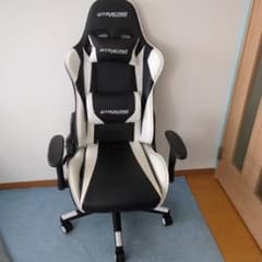 ゲーミングチェア　GT002-WHITE　 椅子　オフィスチェア デスクチェアのサムネイル