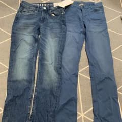 値下げ！！新品！H&M デニムとカラーパンツ２本セットのサムネイル
