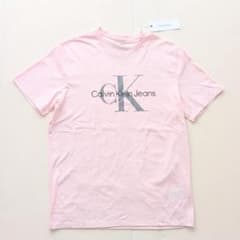 Calvin KleinJeansTシャツシンプルカッコいいCKロゴ速乾ピンクM