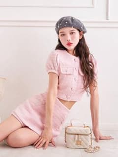 Darich パフショルツイードトップス　フラップツイードショートパンツ セットのサムネイル