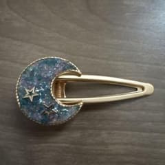 三日月と星のヘアクリップ ゴールドカラーのサムネイル