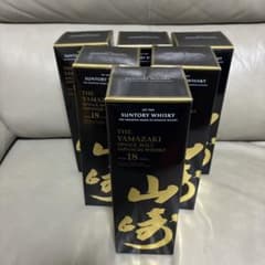 山崎18年　シングルモルトウイスキー 空瓶　6本セット　化粧箱　ダンボール付きのサムネイル