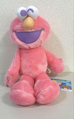 セサミストリート カラフルエルモ BIGぬいぐるみ　ピンク