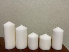 ホワイトキャンドル 5個セットのサムネイル