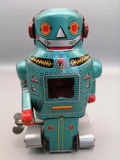 【希少・美品】1960年代 当時物 ノグチ マイティ・ロボット ゼンマイ歩行可 希少・美品】1960年代 当時物 ノグチ マイティ・ロボット ゼンマイ歩行