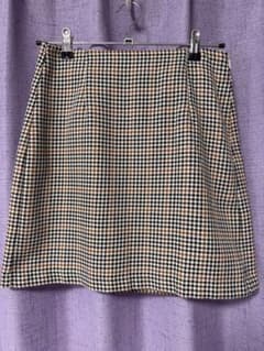 GU 千鳥格子柄 ミニスカート Lサイズのサムネイル