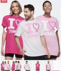 NEW I ❤️ ZUMBA Tシャツ  ピンク(薄) 半袖 ユニセックスのサムネイル