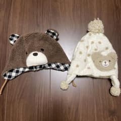 赤ちゃん 帽子 クマ ニットのサムネイル