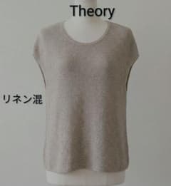 セオリー リネンコットンブレンドニットプルオーバー サマーニット