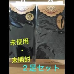 【未使用・未開封】黒タイツ 二足のサムネイル