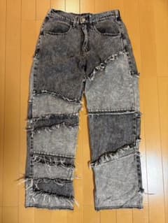 Beno パッチワークデザイン グレー系デニムパンツ M beno グレーパッチワークデニム - メルカリ