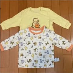 【美品】ユニクロ　パジャマ　プーさん　2枚セット　長袖　80のサムネイル