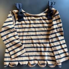 petit main ボーダー 長袖カットソー 90cmのサムネイル