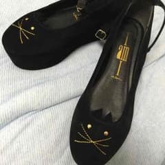 iamiの黒猫ゴールド厚底ヒールのサムネイル